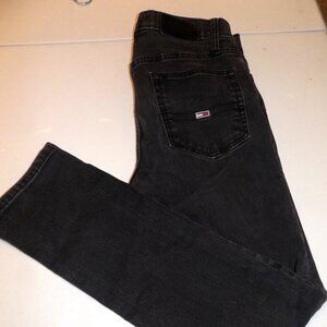 TOMMY Hilfiger Jeans Slim Etroite Delgado Black Washed Mens 32x32 Stretch Skater